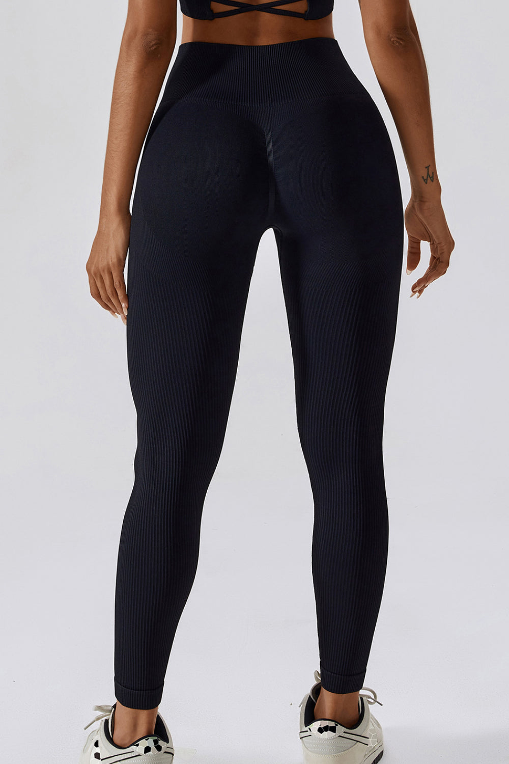 Slim Fit Wide Waistband Long Sports Leggings - CatConcepts