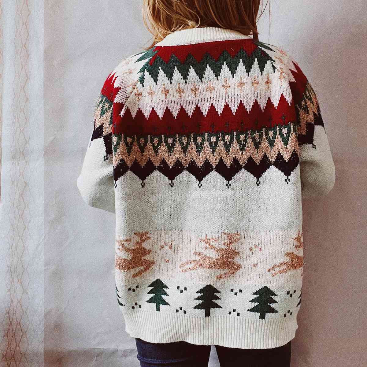 Christmas Element Long Sleeve Sweater - CatConcepts