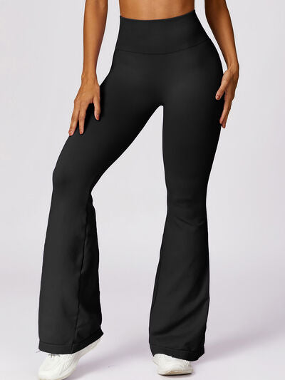 Wide Waistband High Waist Bootcut Pants