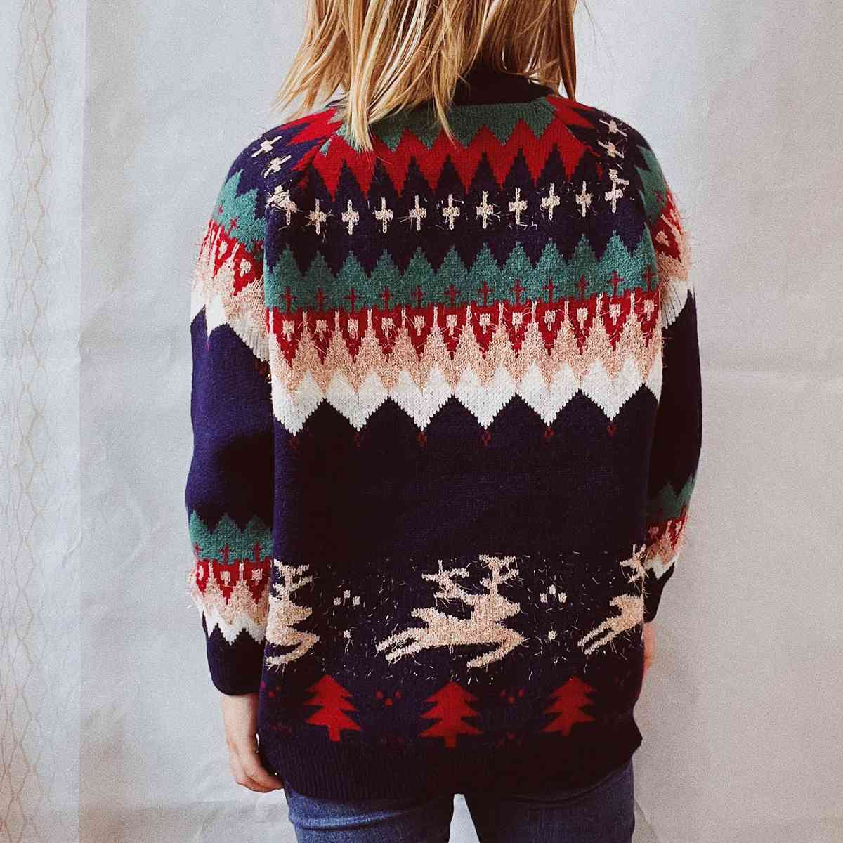 Christmas Element Long Sleeve Sweater - CatConcepts