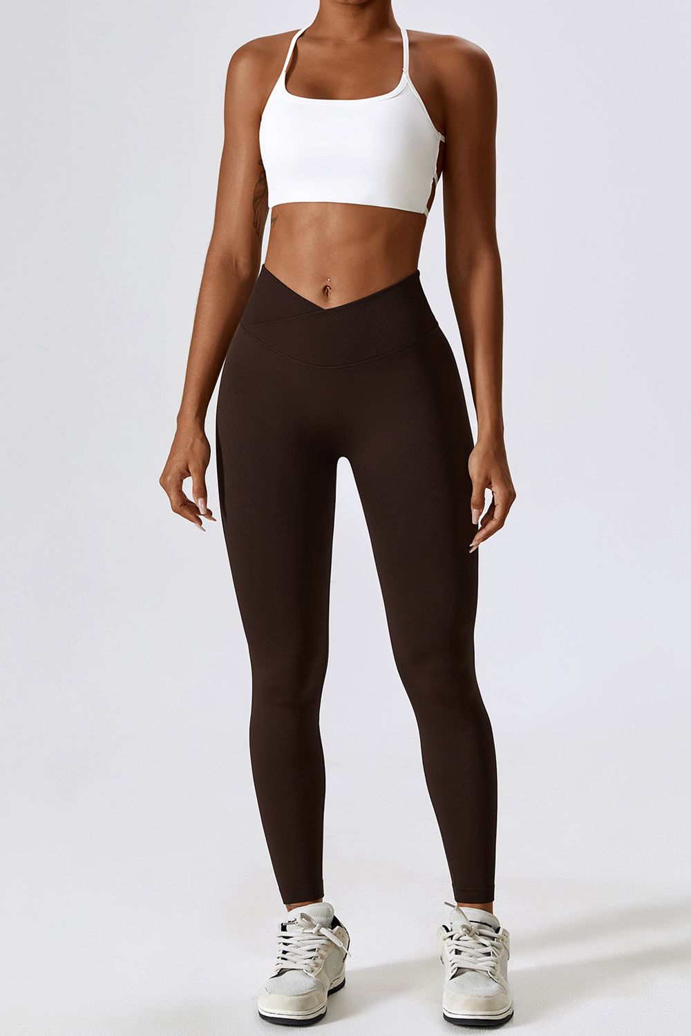 Slim Fit Wide Waistband Sports Leggings - CatConcepts