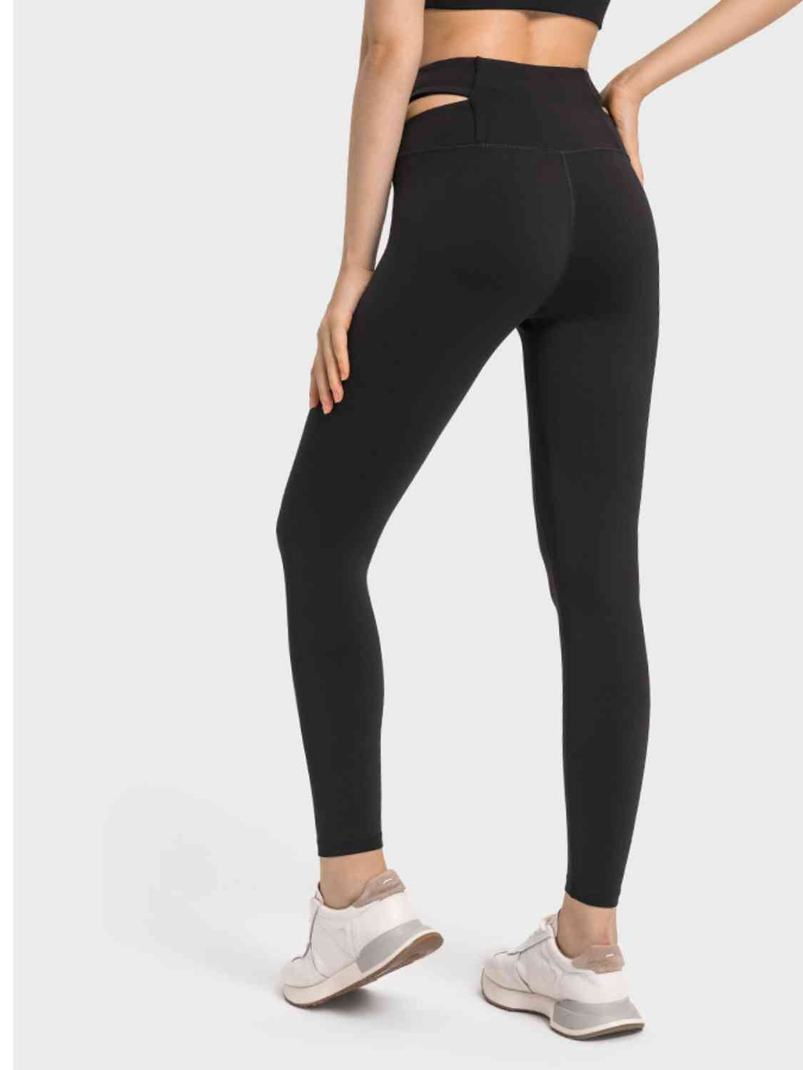 Crisscross Cutout Sports Leggings - CatConcepts