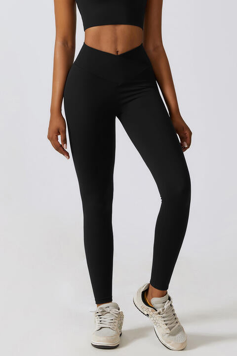 V-Waistband Sports Leggings - CatConcepts