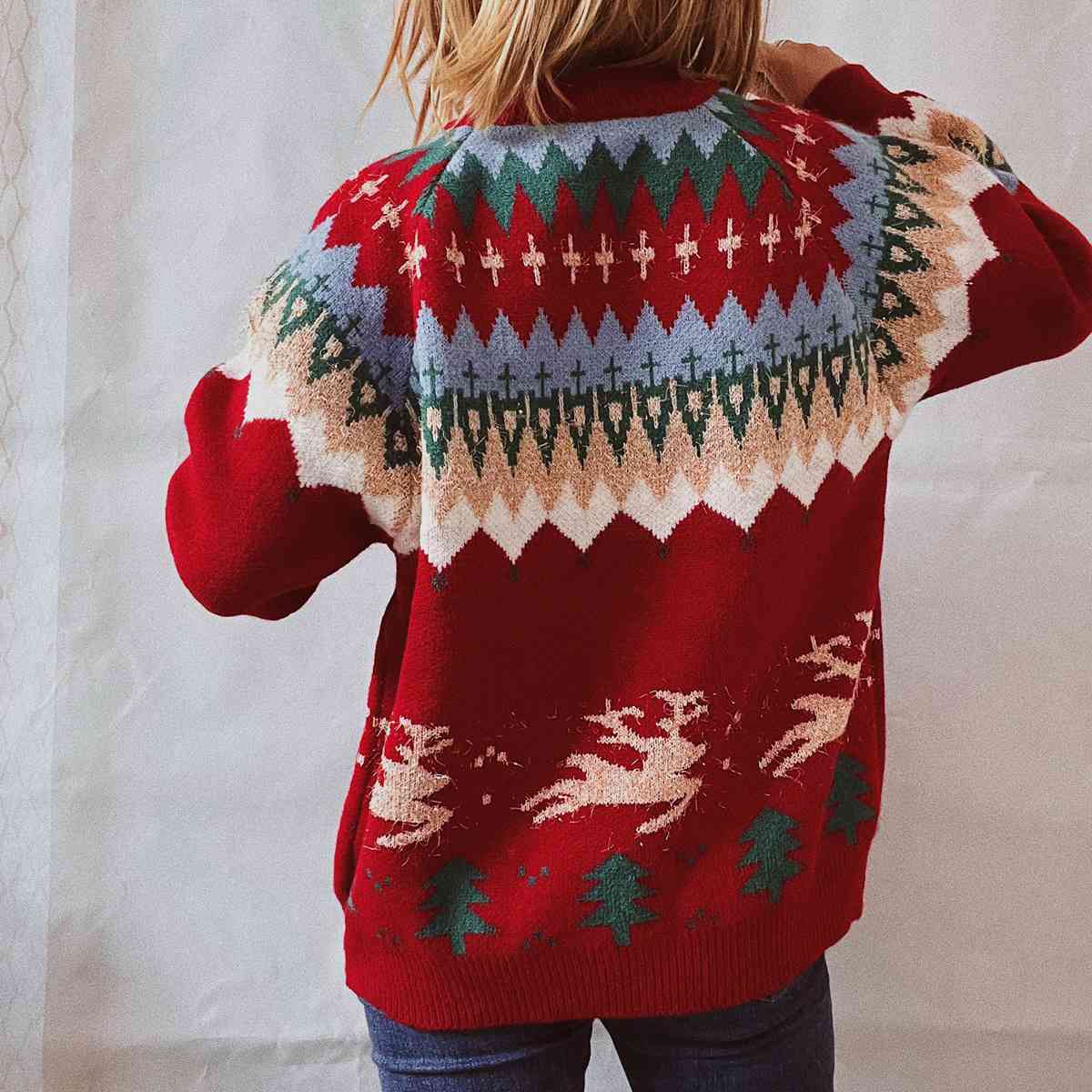 Christmas Element Long Sleeve Sweater - CatConcepts