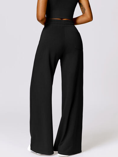 Drawstring High Waist Active Pants